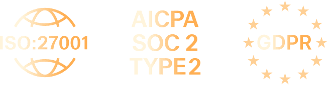 ISO 27001, AICPA SOC 2 Type 2, GDPR certifications